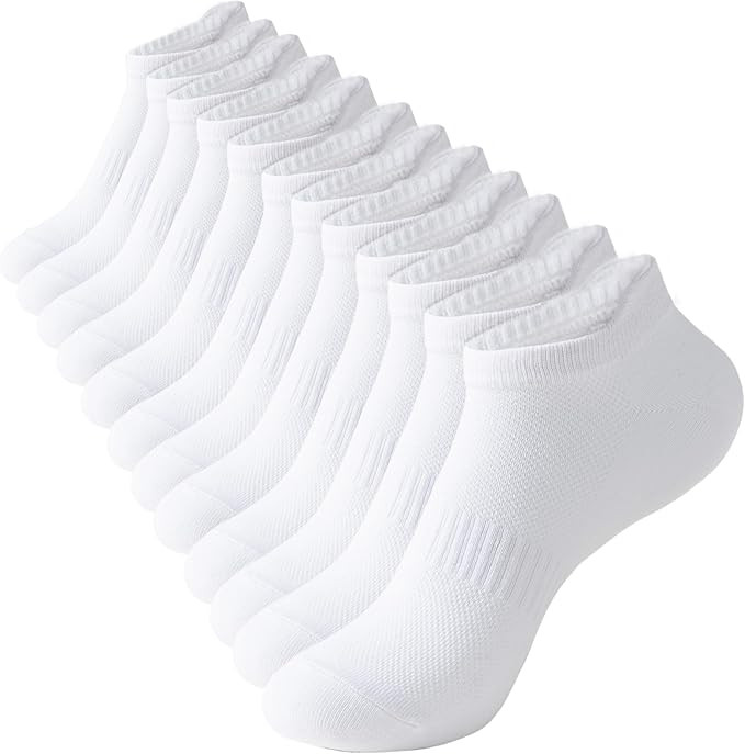 ACCFOD Womens Ankle Socks Athletic Running Low Cut Socks With Tab 6 Pairs | Amazon (US)