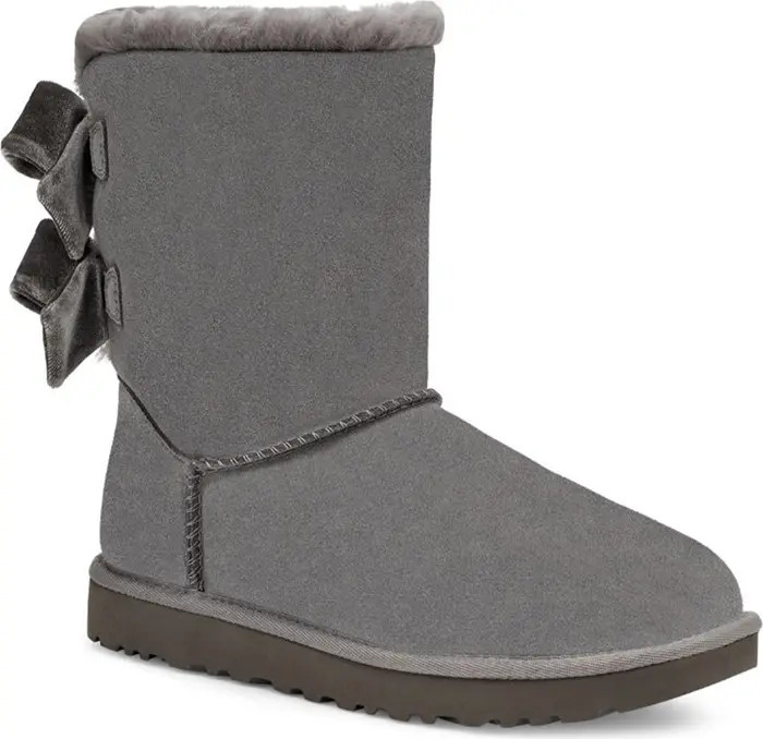 Bailey Bow Velvet Ribbon Faux Fur Lined Boot | Nordstrom Rack