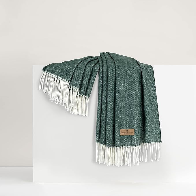 Lands Downunder All-Season, Luxury Fresh Pine Herringbone Throw – Soft Woven Throw with Decorat... | Amazon (US)