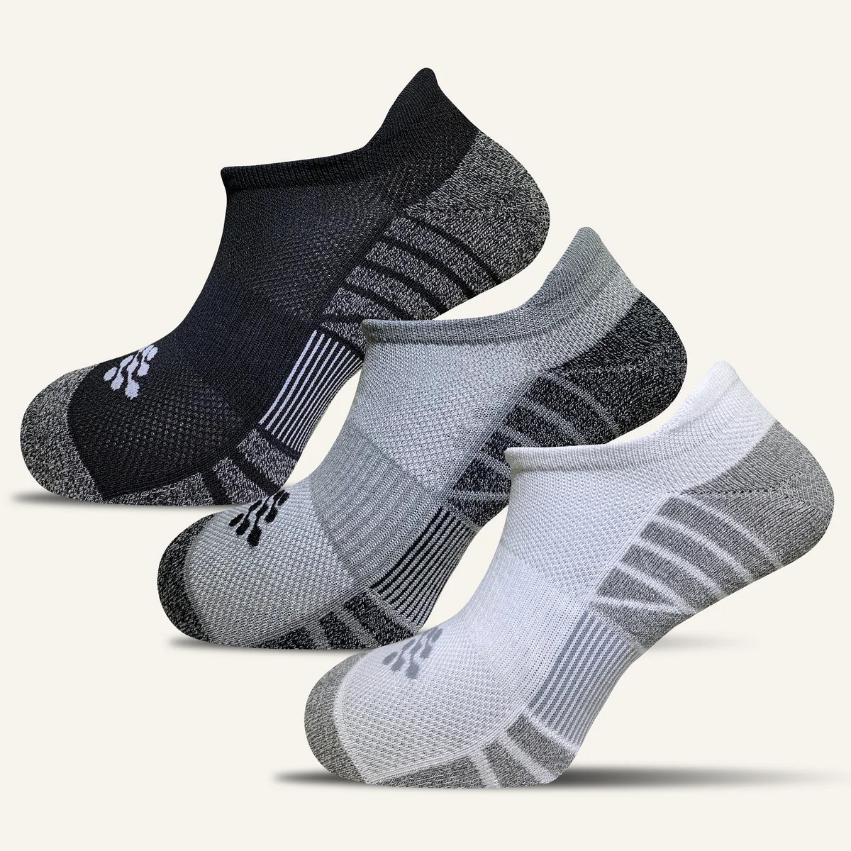 Men's Performance No Show Socks with Tab - 3 Pair | TRUEENERGY Socks