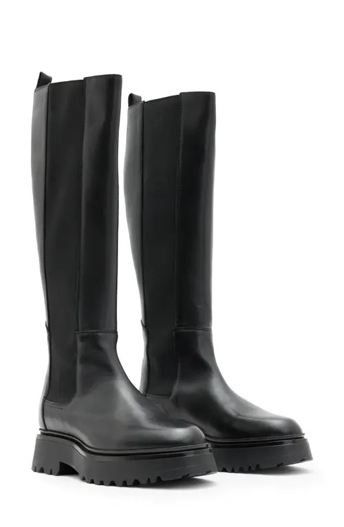 AllSaints Mona Tall Chelsea Boot in Black at Nordstrom, Size 8Us | Nordstrom