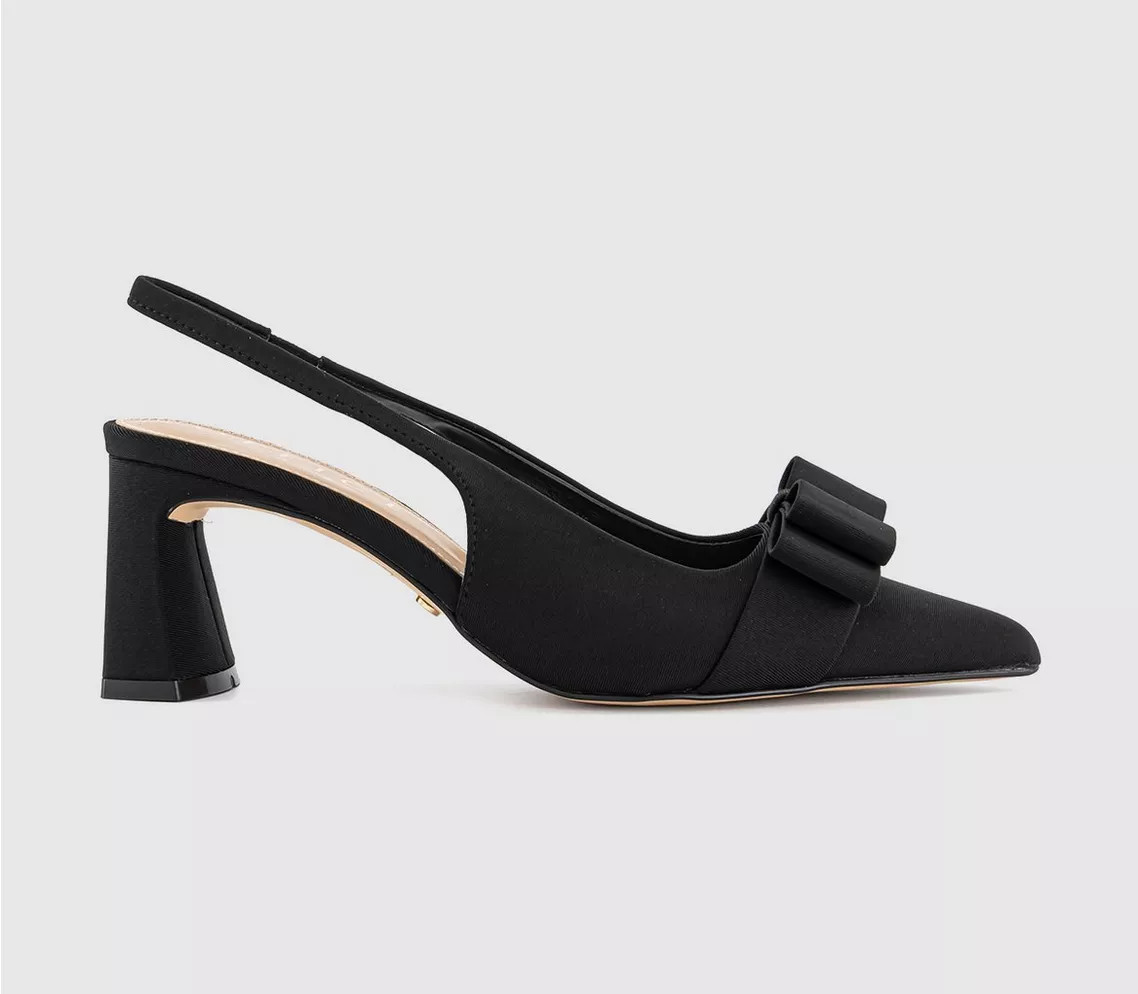 Milly Bow Detail Block Court Heels | Office Shoes (UK)