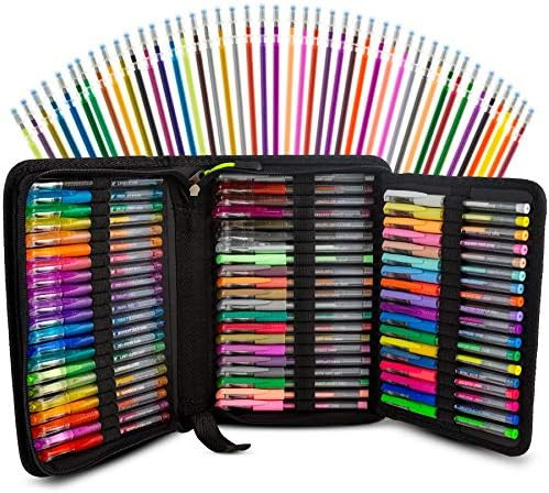 120 Color Artist Gel Pen Set includes 28 Glitter Gel Pens 12 Metallic, 11 Pastel, 9 Neon, plus 60 Ma | Amazon (US)