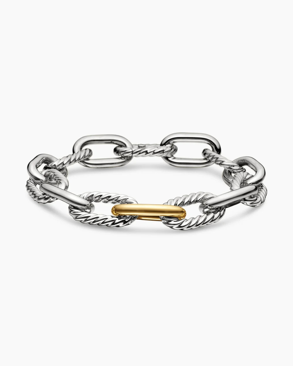 David Yurman | DY Madison Chain Bracelet in Sterling Silver with 18K Yellow Gold, 11mm | David Yurman