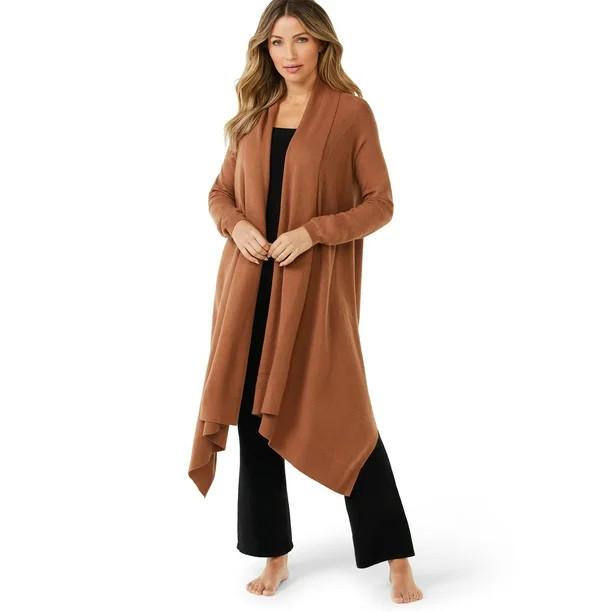 Sofia Jeans by Sofia Vergara Women's Open Front Blanket Cardigan | Walmart (US)