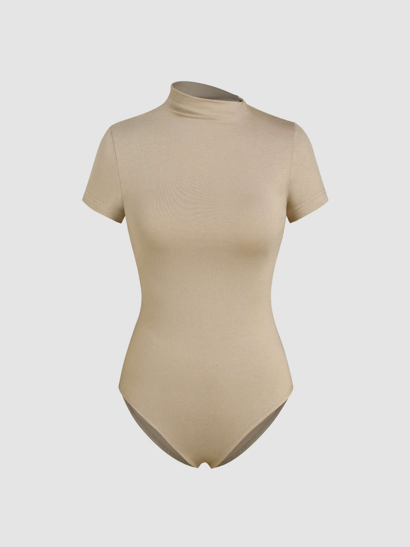 Asymmetrical Neck Knit Bodysuit | Cider