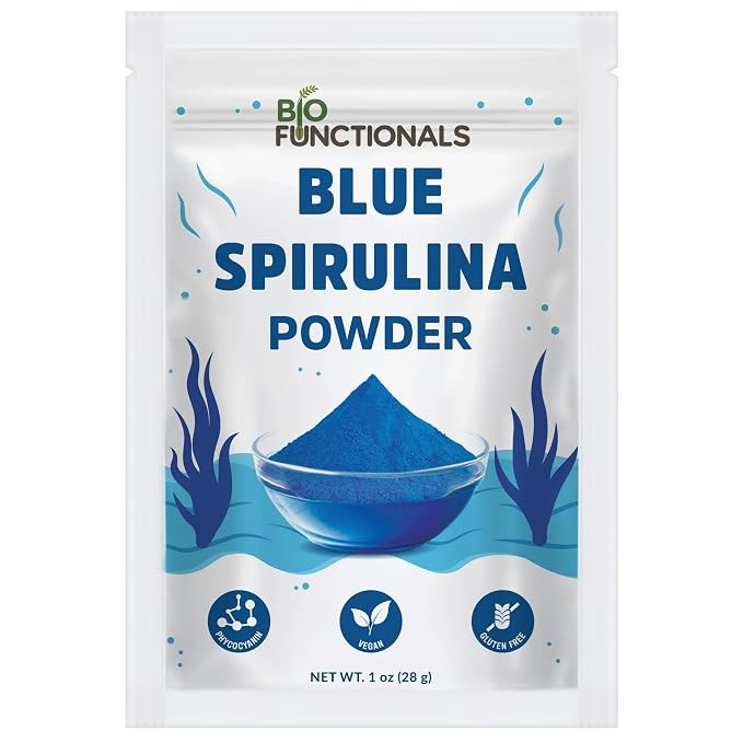Blue Spirulina Powder 1 oz Espirulina Natural Blue Food Coloring, Phycocyanin Extract, Vegan Supe... | Amazon (US)
