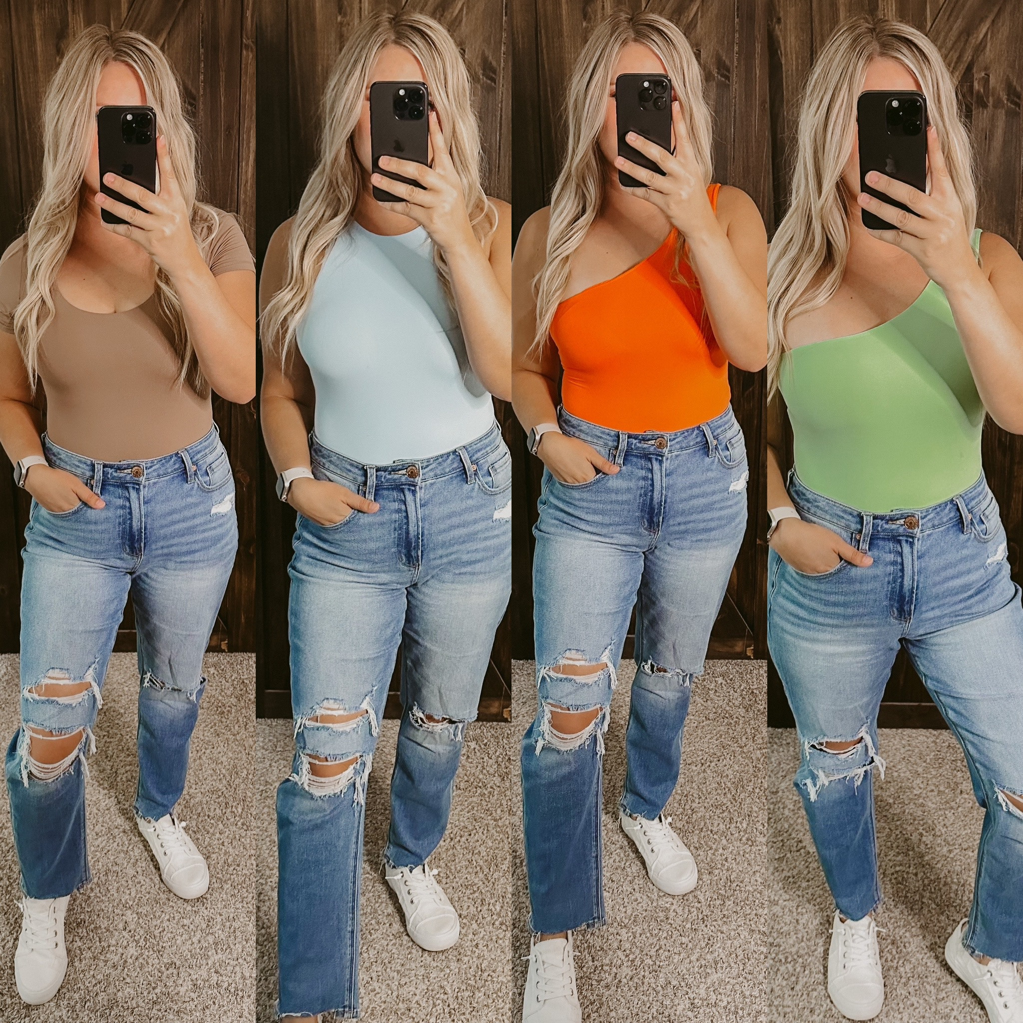Skims Inspired Bodysuits from Amazon 

Wearing size medium in the bodysuits and size 8 short in the jeans — 5’3” 153lbs for reference

one shoulder bodysuit | high neck bodysuit | scoop neck bodysuit | distressed jeans | Amazon jeans | mom jeans | casual outfit | closet staples | white sneakers 

#LTKunder50 #LTKFind #LTKstyletip