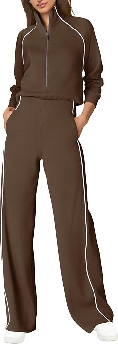 SENSERISE Womens Jumpsuits Casual Long Sleeve Jumpsuit     Long Sleeve Romper, Wide Leg Jumpsuits... | Amazon (US)