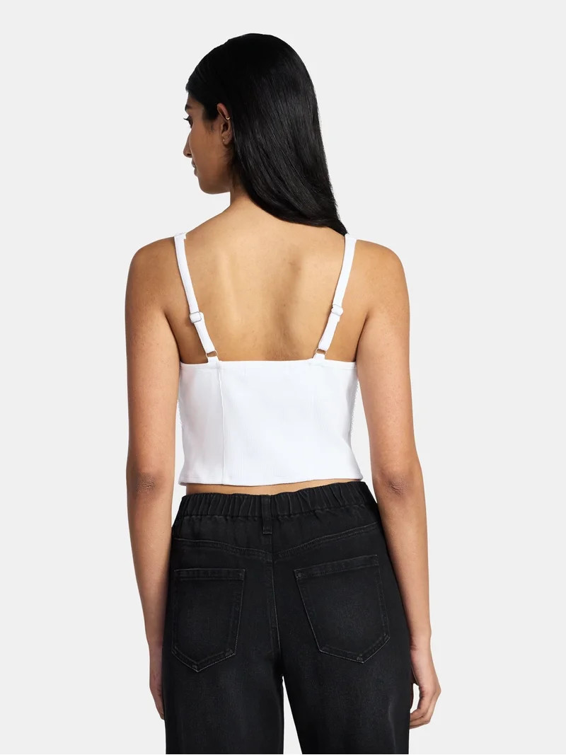 Madden NYC Women's Eyelet Corset Top, Sizes XXS-XXL | Walmart (US)