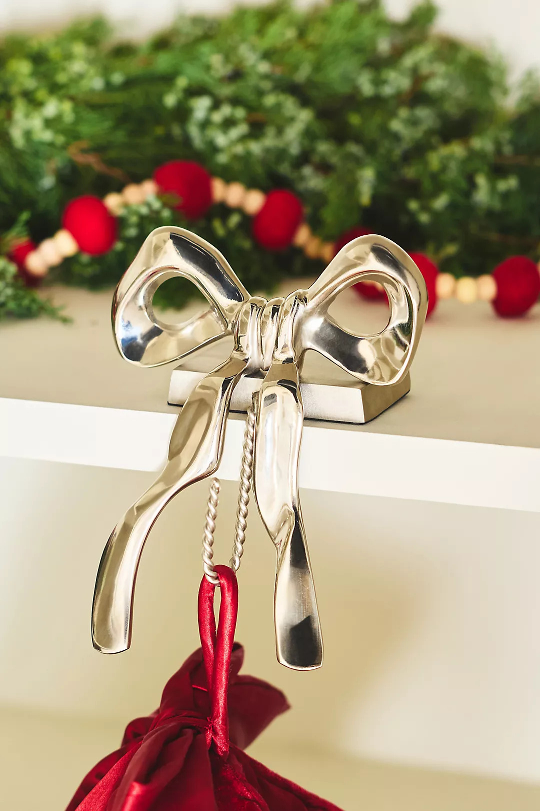 Bow Metal Stocking Holder | Anthropologie (US)