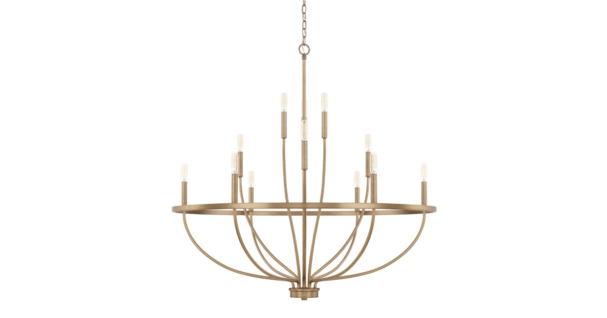 Capital Lighting Greyson 12 Light 40" Wide Taper Candle ChandelierModel:428501ADfrom the HomePlac... | Build.com, Inc.