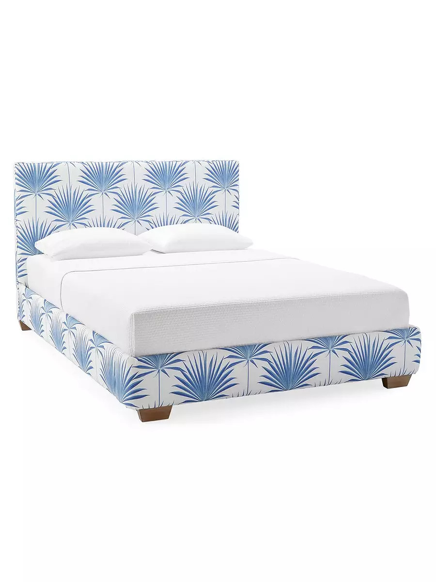 Octavia Bed - Island Palm French Blue | Serena and Lily