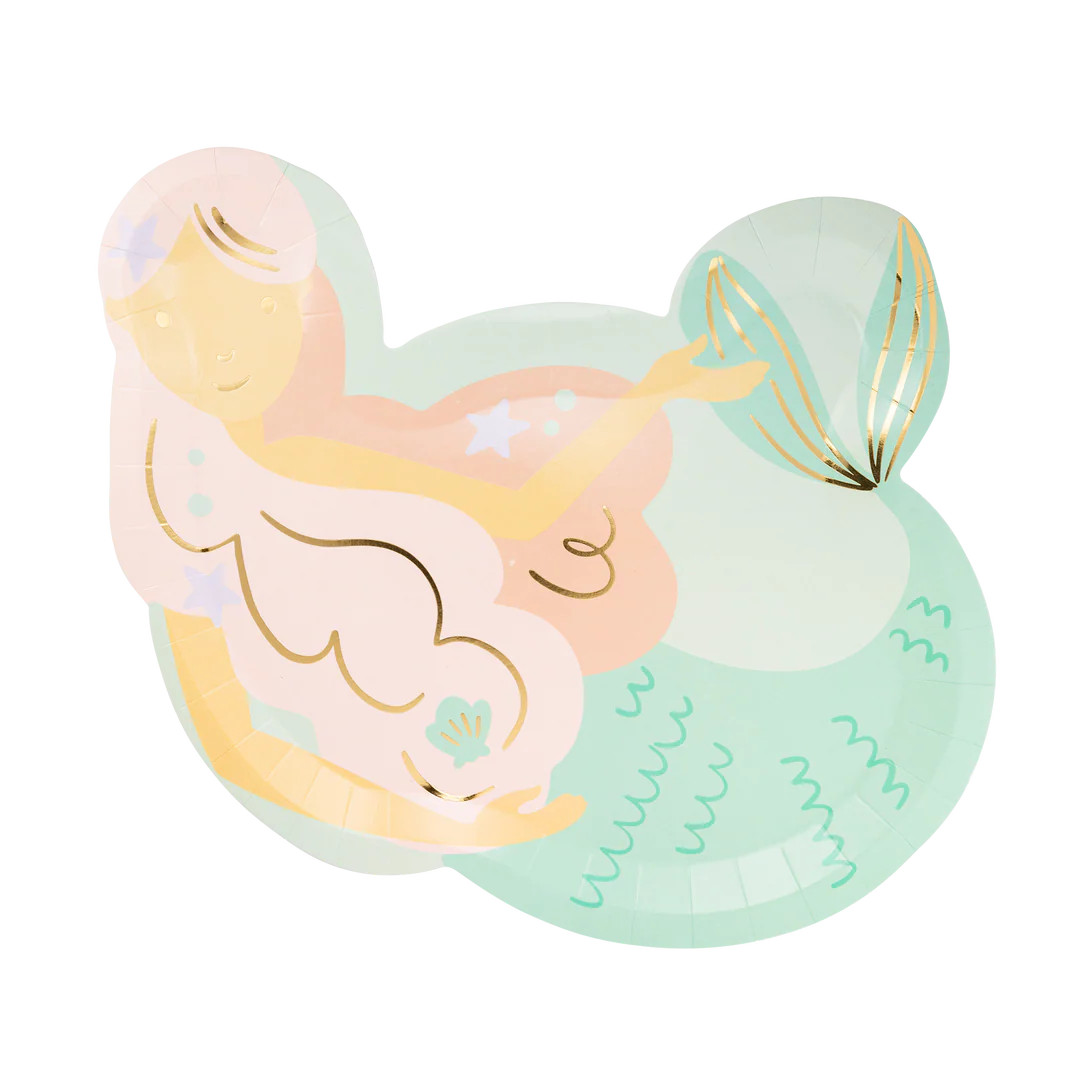 Mermaid Shaped Paper Plate | My Mind's Eye