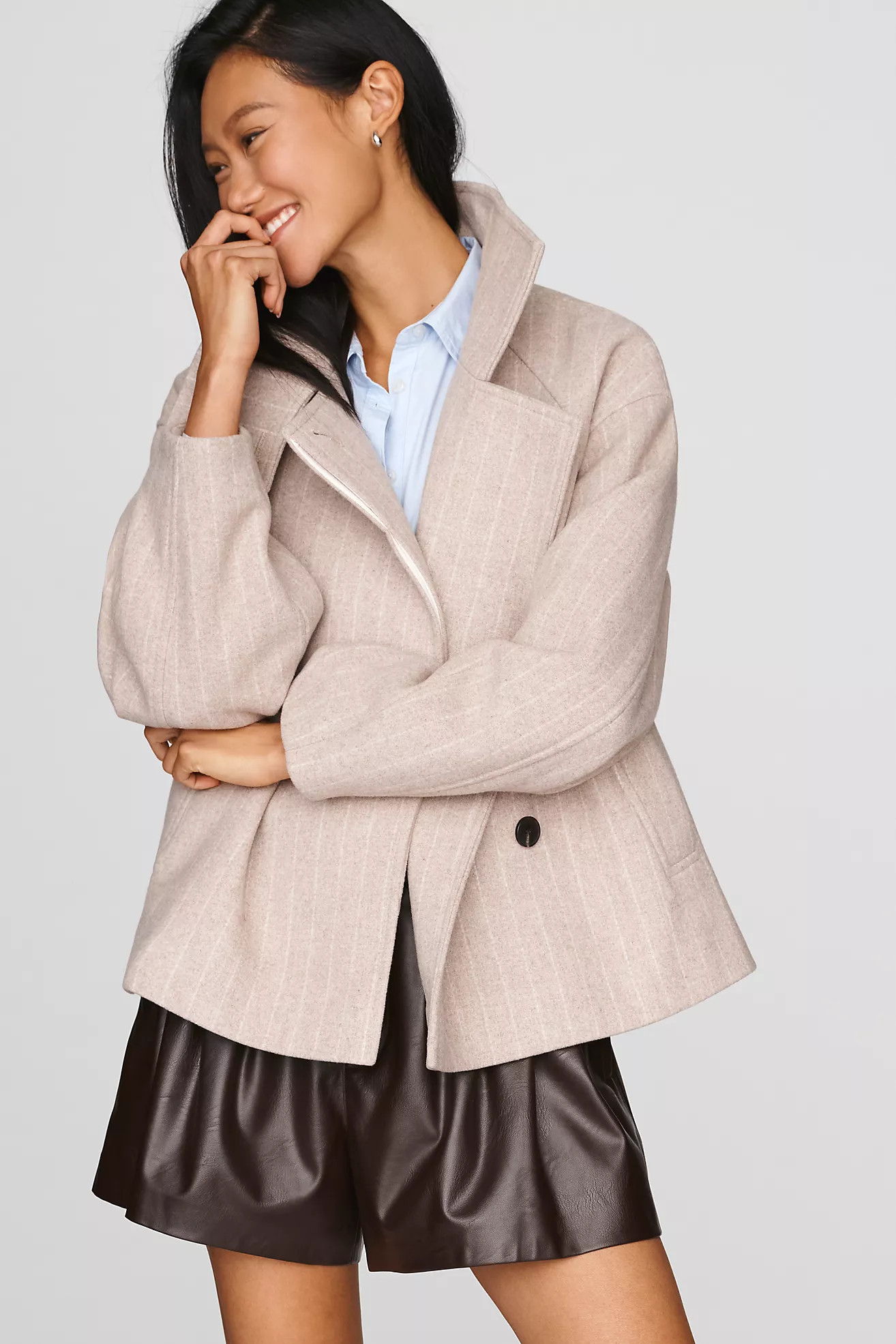 By Anthropologie Funnel-Neck Coat | Anthropologie (US)