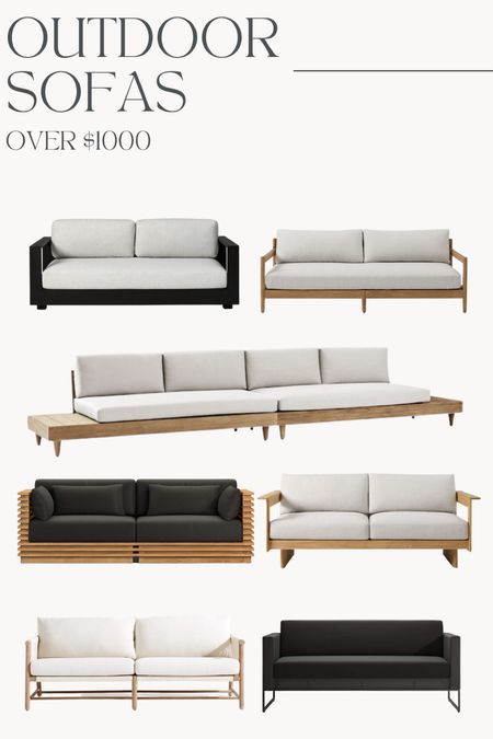 Neutral outdoor loveseats, sofas and sectionals. 

West elm, crate and barrel, outdoor furniture 

#LTKhome