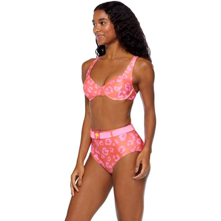 No Boundaries Juniors Bold Leopard Print Underwire Swim Top | Walmart (US)