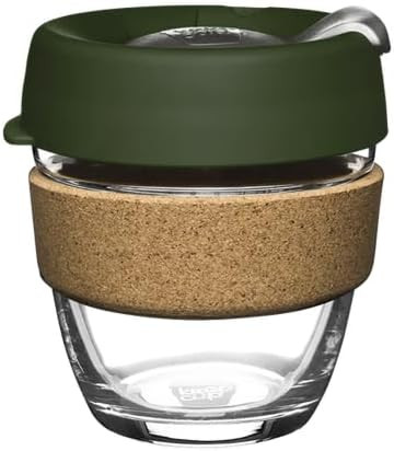 KeepCup Brew Cork - Reusable Coffee Cup Tempered Glass and Natural Cork, S 8oz/227ml - Pine | Amazon (US)