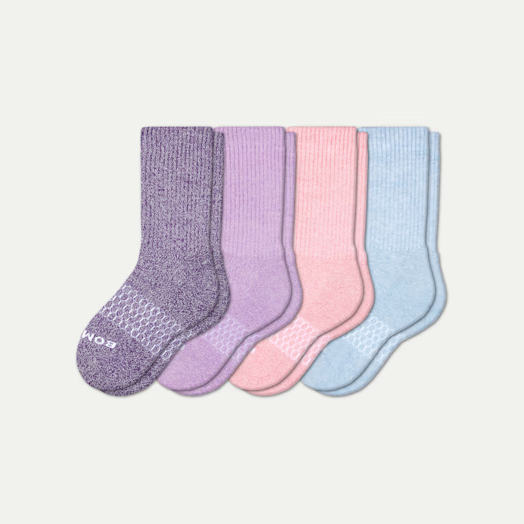 Youth Marl Calf Sock 4-Pack | Bombas
