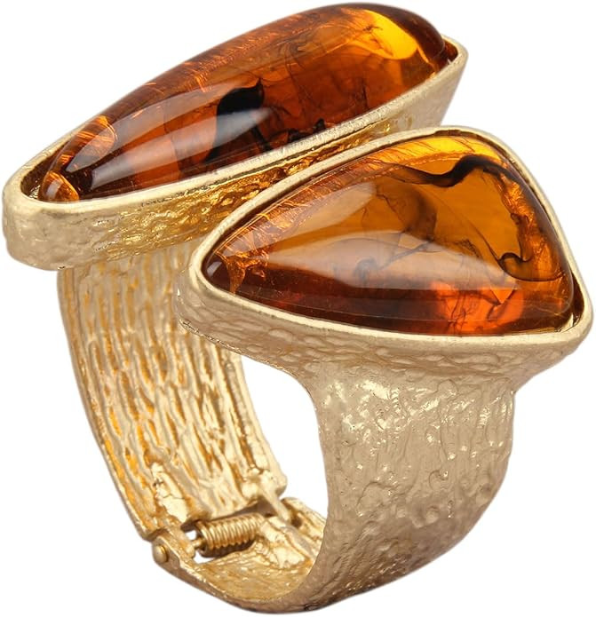 Gold Cuff Bracelet for Women Silver Beaded Bracelets Open Bangle Stackable Stretch Bead Bracelet ... | Amazon (US)