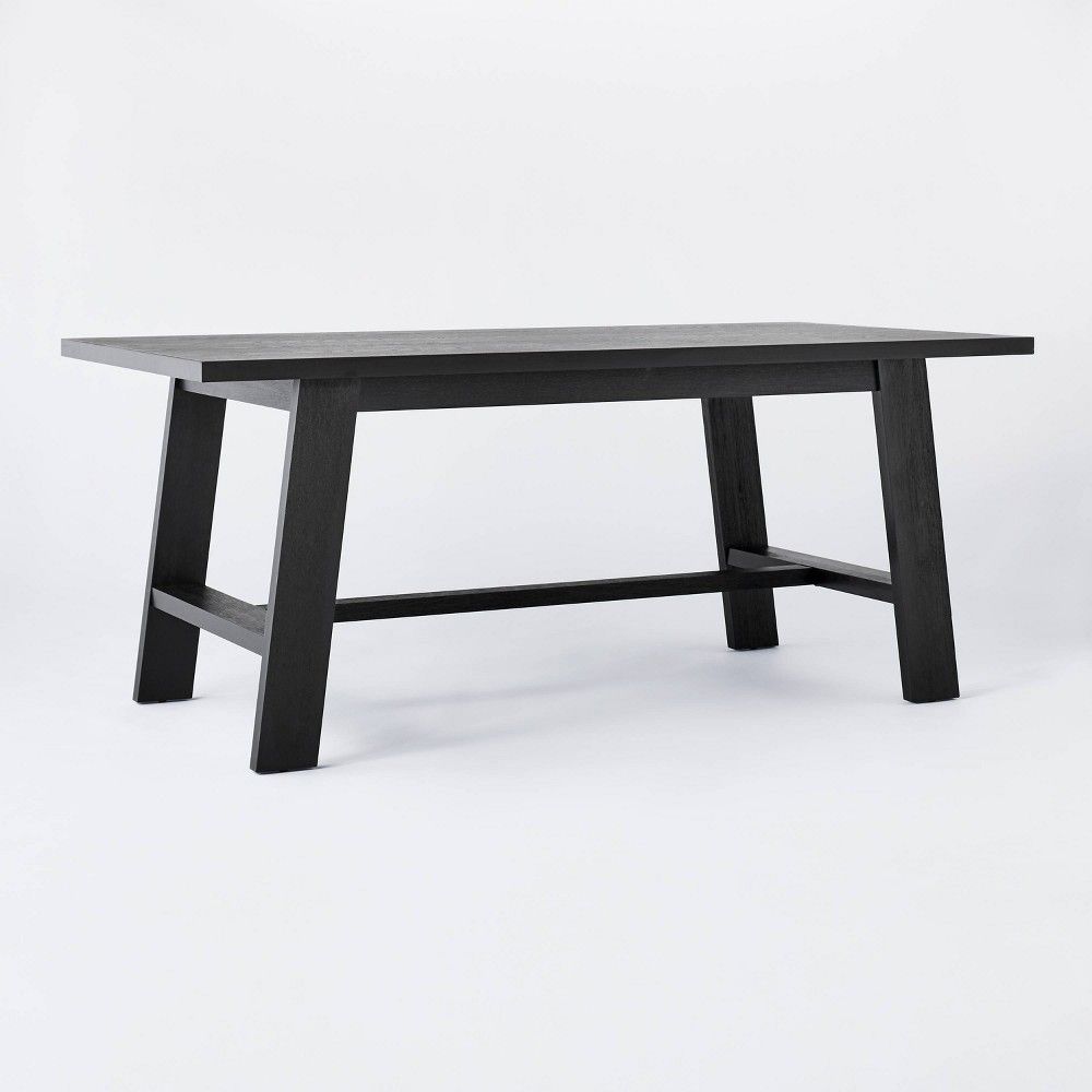 72"" Linden Rectangular Wood Dining Table Black - Threshold designed with Studio McGee | Target