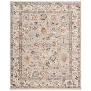 Samarkand 8 ft. x 10 ft. Light Gray/Beige Oriental Area Rug | The Home Depot