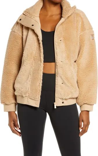 High Pile Fleece Varsity Jacket | Nordstrom