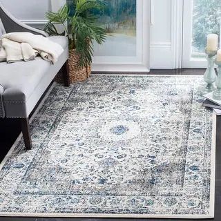 Safavieh Evoke Annabel Vintage Shabby Chic Oriental Rug - 8' x 10' - Ivory/Blue | Bed Bath & Beyond