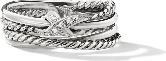 David Yurman X Crossover Ring with Diamonds | Nordstrom | Nordstrom