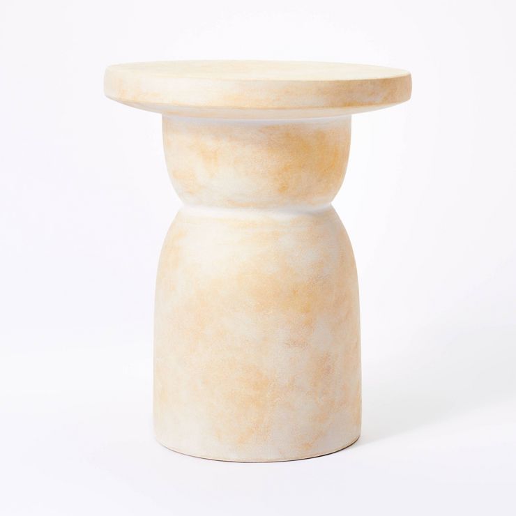 Montebello Shaped Ceramic Accent Table Light Brown - Threshold&#8482; designed with Studio McGee | Target