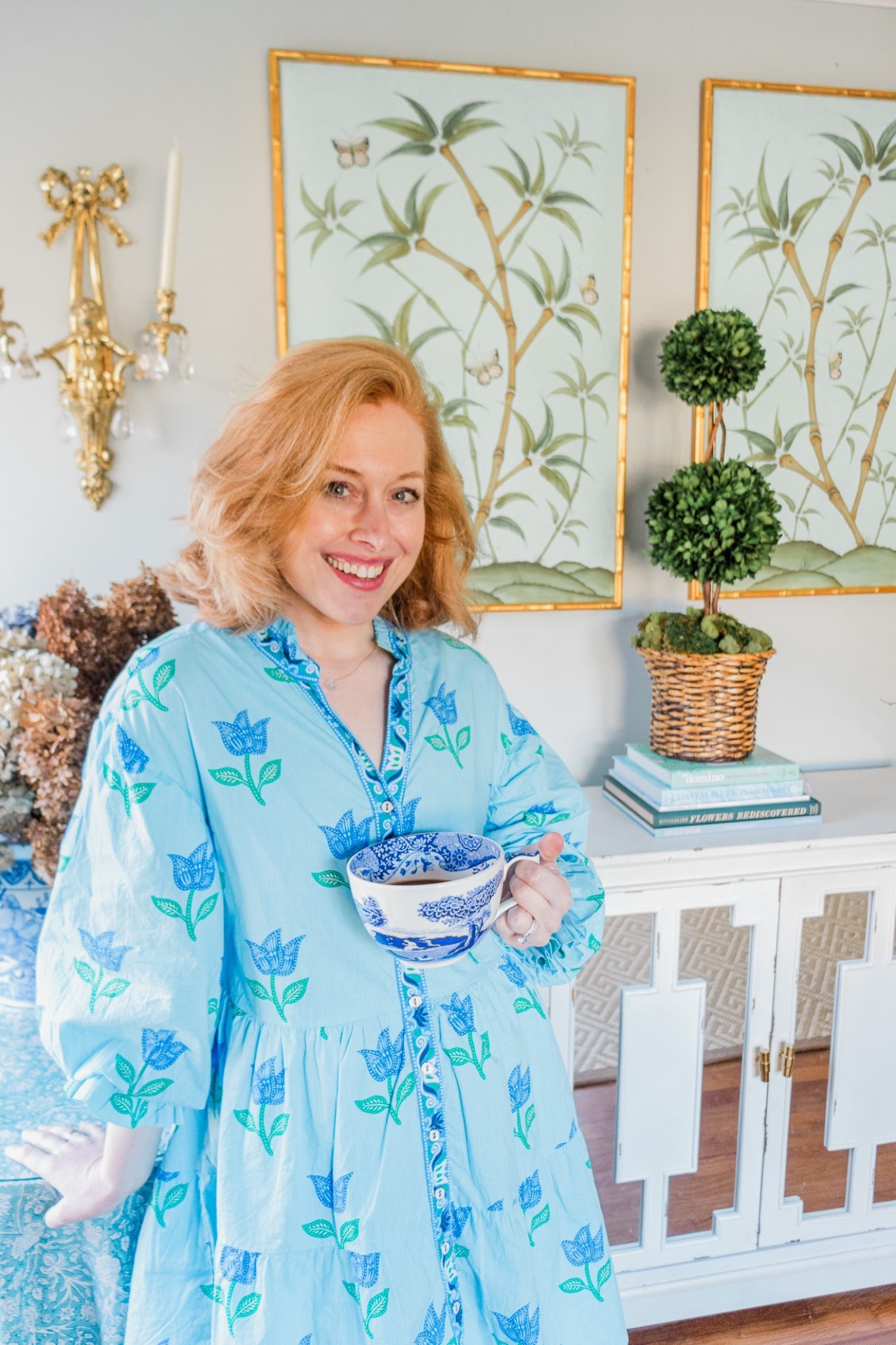 Living in this new blue & green frock  this season! It perfectly matches my panels, too! 💙 