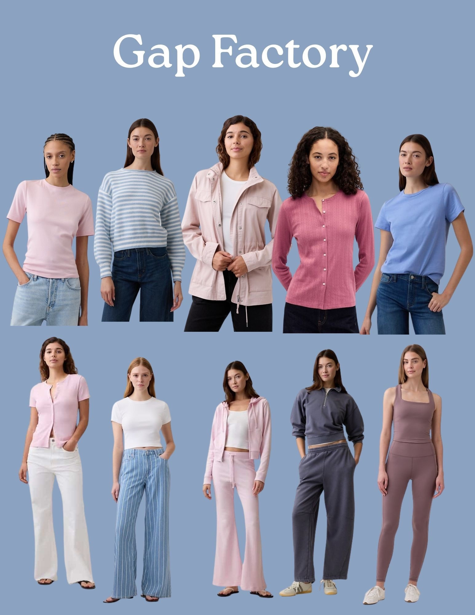 New arrivals for women at Gap factory. Light summer/soft summer/mutedsummer/true summer/ cool summer 

#LTKfitnessgoals #LTKWorkwear #LTKSaleAlert