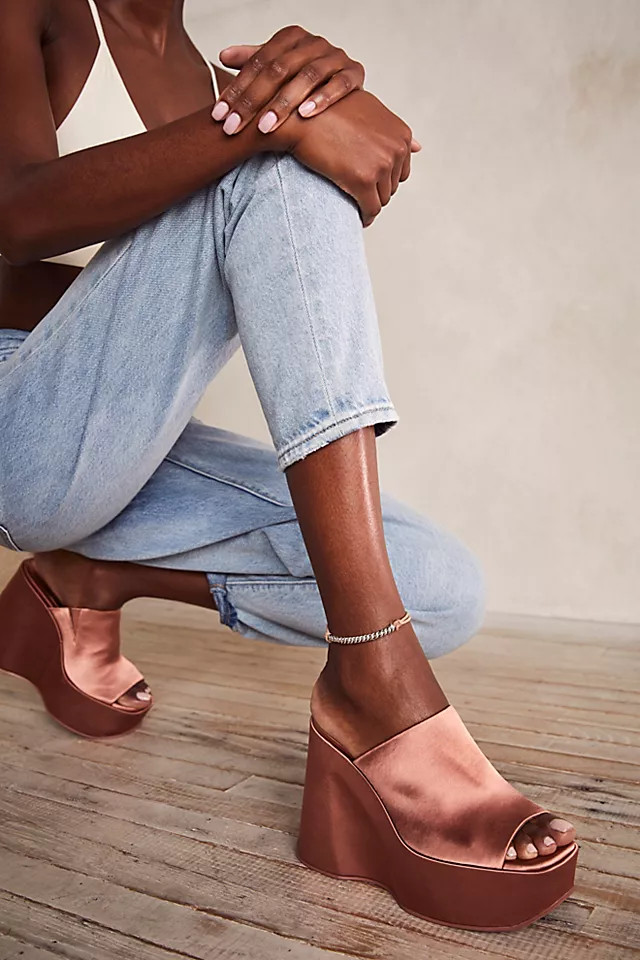 Sydney Satin Wedge Heels | Free People (Global - UK&FR Excluded)