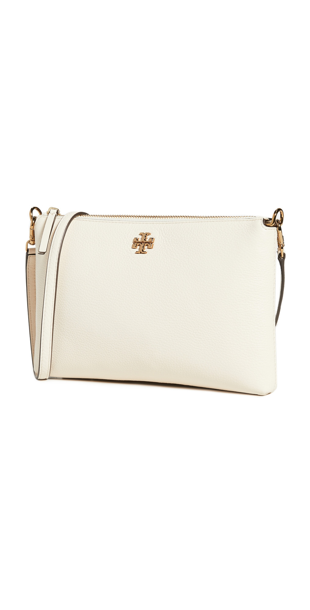 Tory Burch Mercer Pebbled Wallet Crossbody New Cream One Size | Shopbop