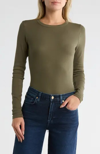 Nordstrom Everyday Stretch Pima Cotton Ribbed T-Shirt | Nordstromrack | Nordstrom Rack