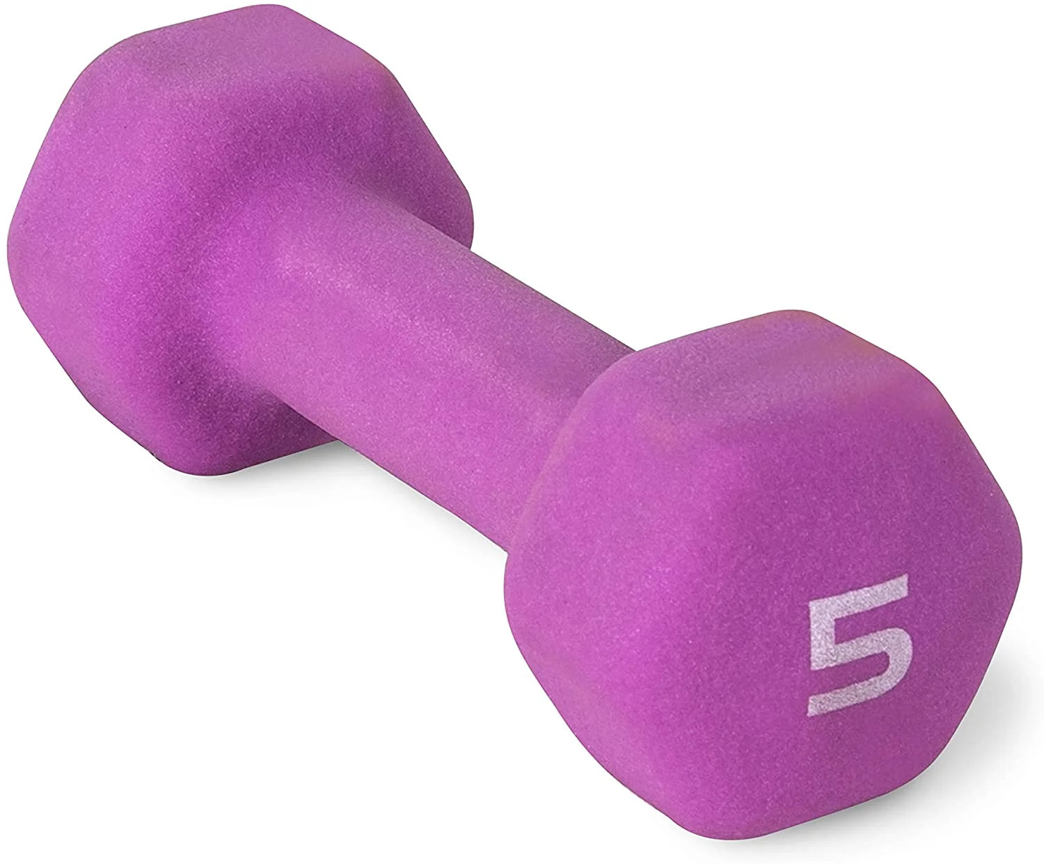 CAP Barbell 5lb Neoprene Dipped Dumbbell, Purple, Single | Walmart (US)