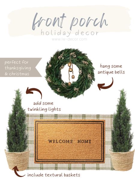 A transitional way to decor the front porch for Thanksgiving and Christmas with this simple touches to decorate your front porch for the holidays. 

Christmas decor, holiday decor, front decor 

#LTKHoliday #LTKhome #LTKstyletip
