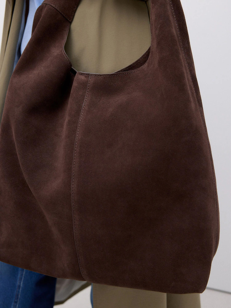 Chocolate Brown Slouchy Shoulder Bag | Next EU