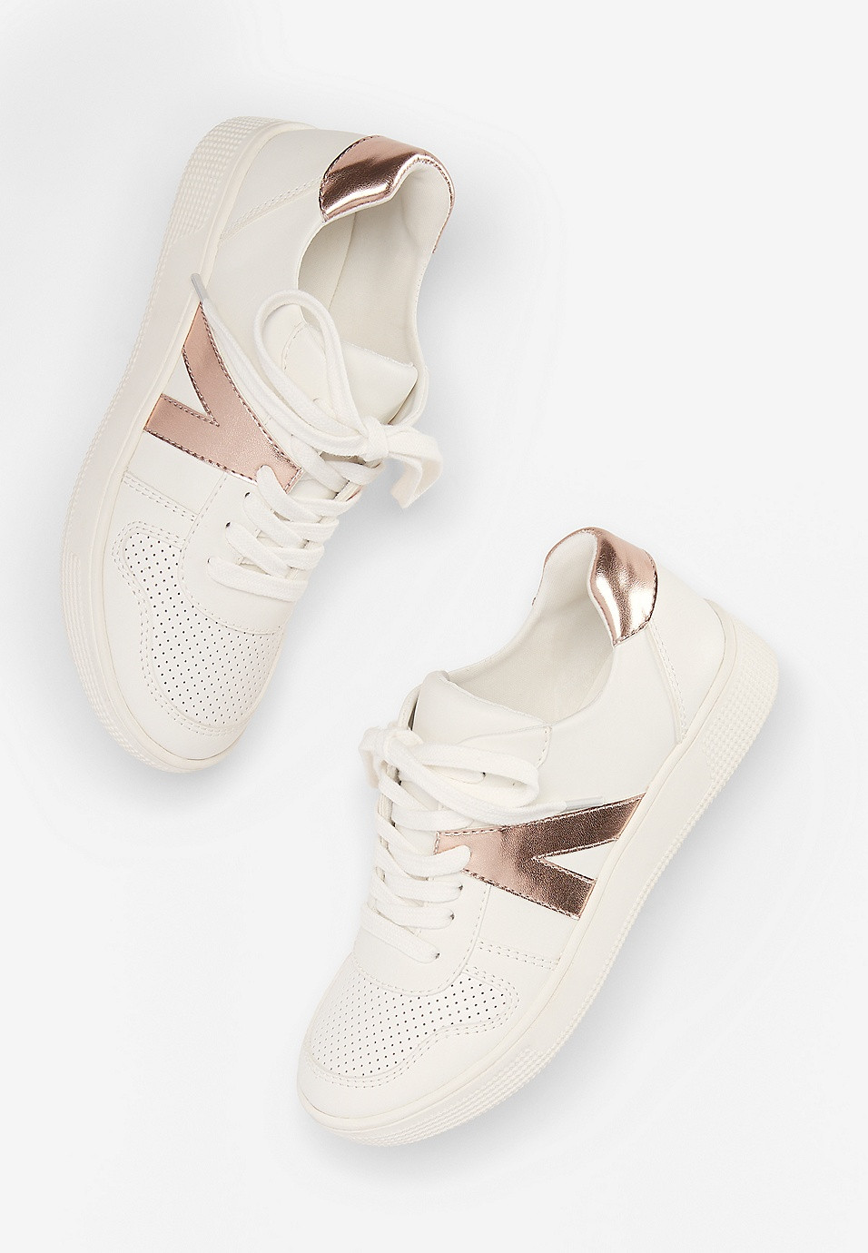 Girls Rose Gold Trim Sneaker | Maurices