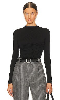 Enza Costa Viscose Jersey Twist Top in Black from Revolve.com | Revolve Clothing (Global)