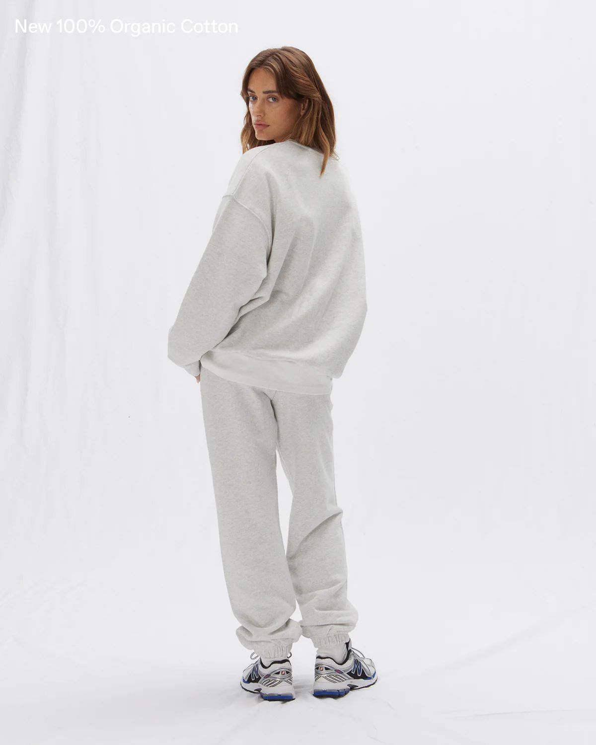 ADA Oversized Sweatshirt - Light Grey Melange | Adanola UK