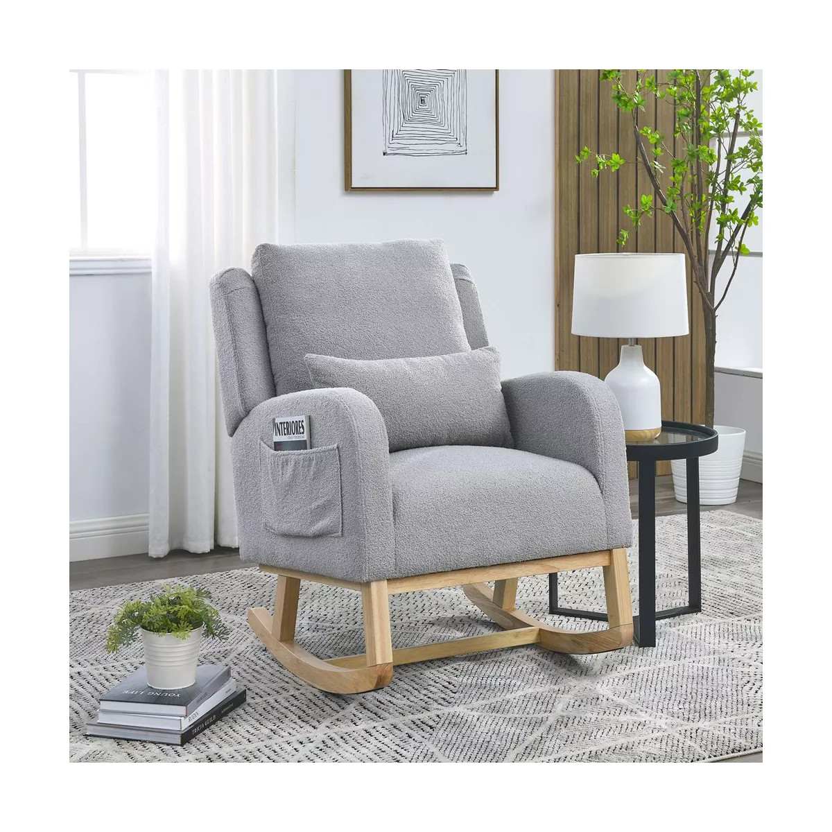 Rocking Chair Nursery, Upholstered Accent Rocker Glider Chair for Nursery, Rocker Chair with Armc... | Target