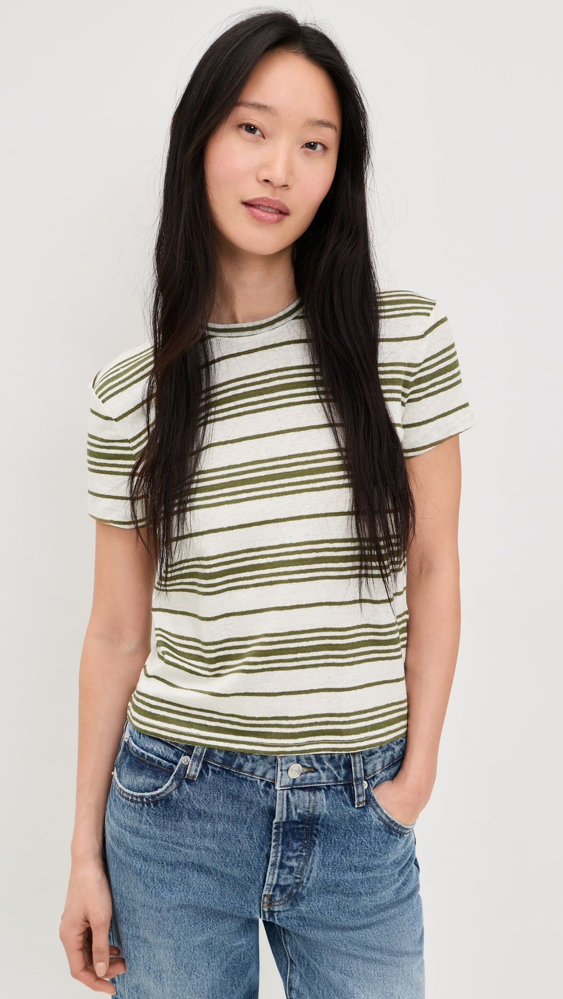 FRAME The Linen Baby Tee | Shopbop | Shopbop