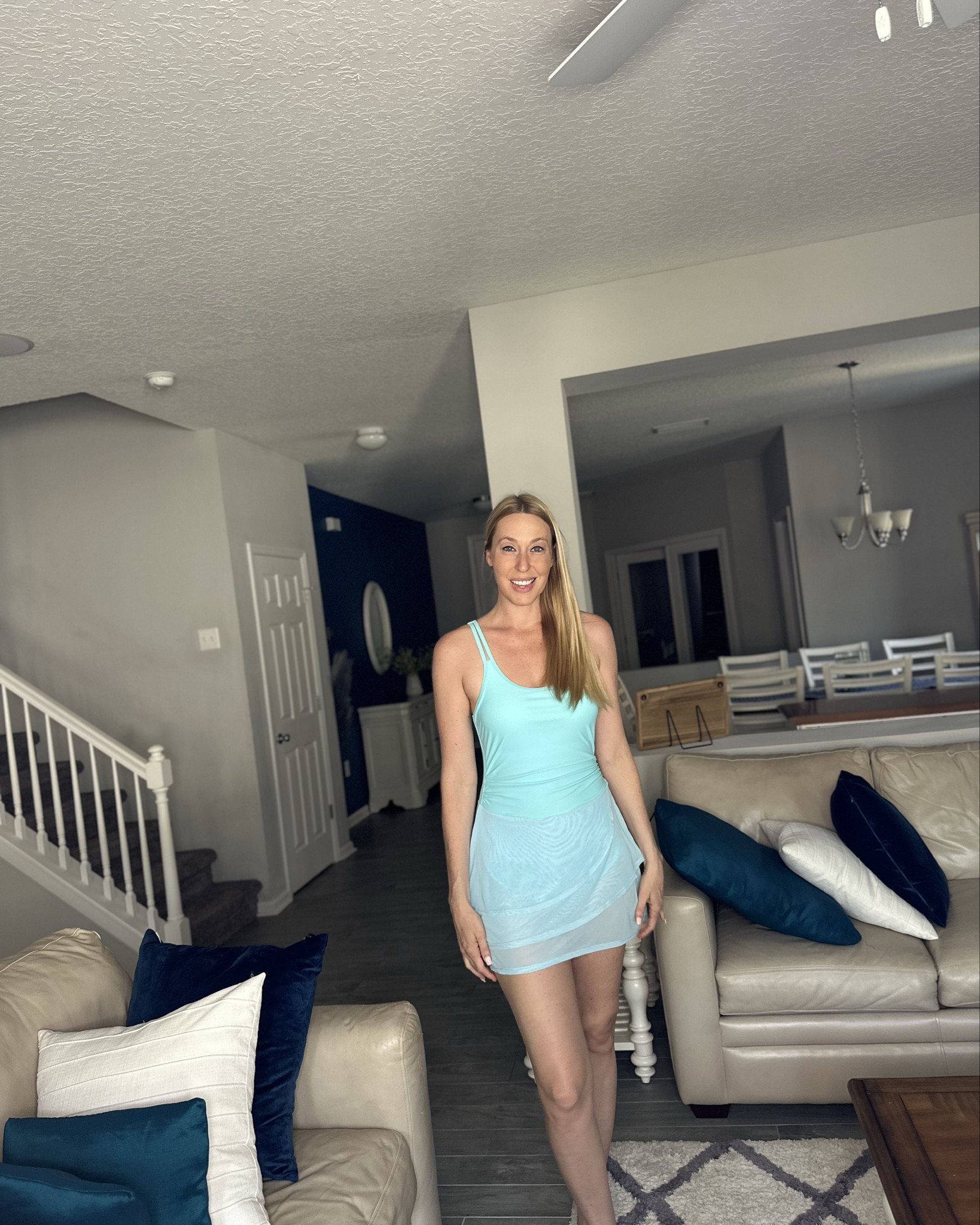 Cool blue swim dress 
💙 I love the mesh skirt and built in support
💙 comfy and perfect for beach moms 
💙wearing small in it, fits true to size and I am 5’10”
💙 Amazon fashion , Amazon under $50

#LTKTall #LTKSwim