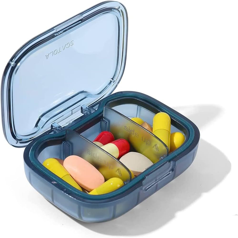KANGYAN 3 Compartment Pill Box, Moisture Proof Pill Case, Travel Pill Organizer for Pocket Purse,... | Amazon (US)