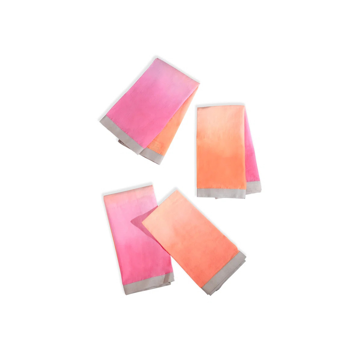 Coral Sunset Tie-Dye Napkin Set (Set of 4) | Wayfair North America