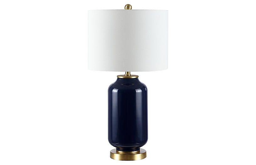 Willow Table Lamp, Navy | One Kings Lane