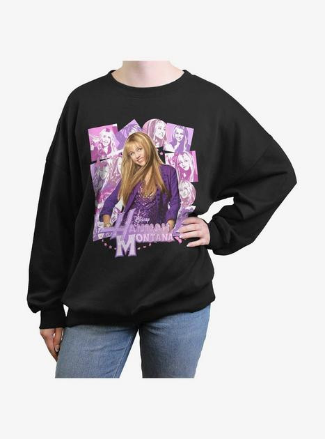 Hannah Montana Portrait Collage Womens Oversized Sweatshirt | BoxLunch | BoxLunch