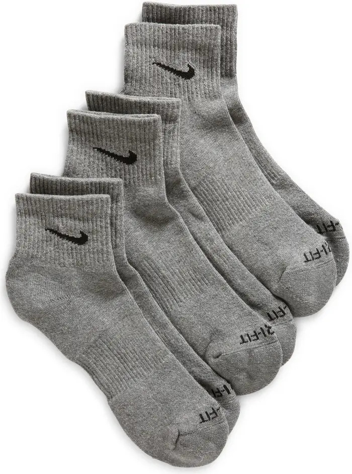 Dry 3-Pack Everyday Plus Cushion Ankle Training Socks | Nordstrom
