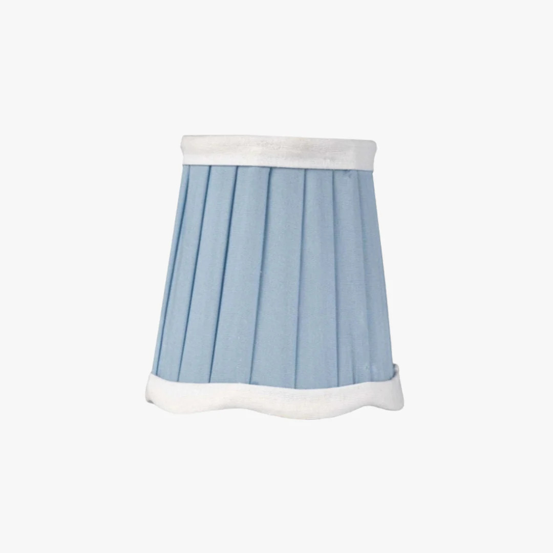 Blue Pleated Sconce Shade | Dear Keaton